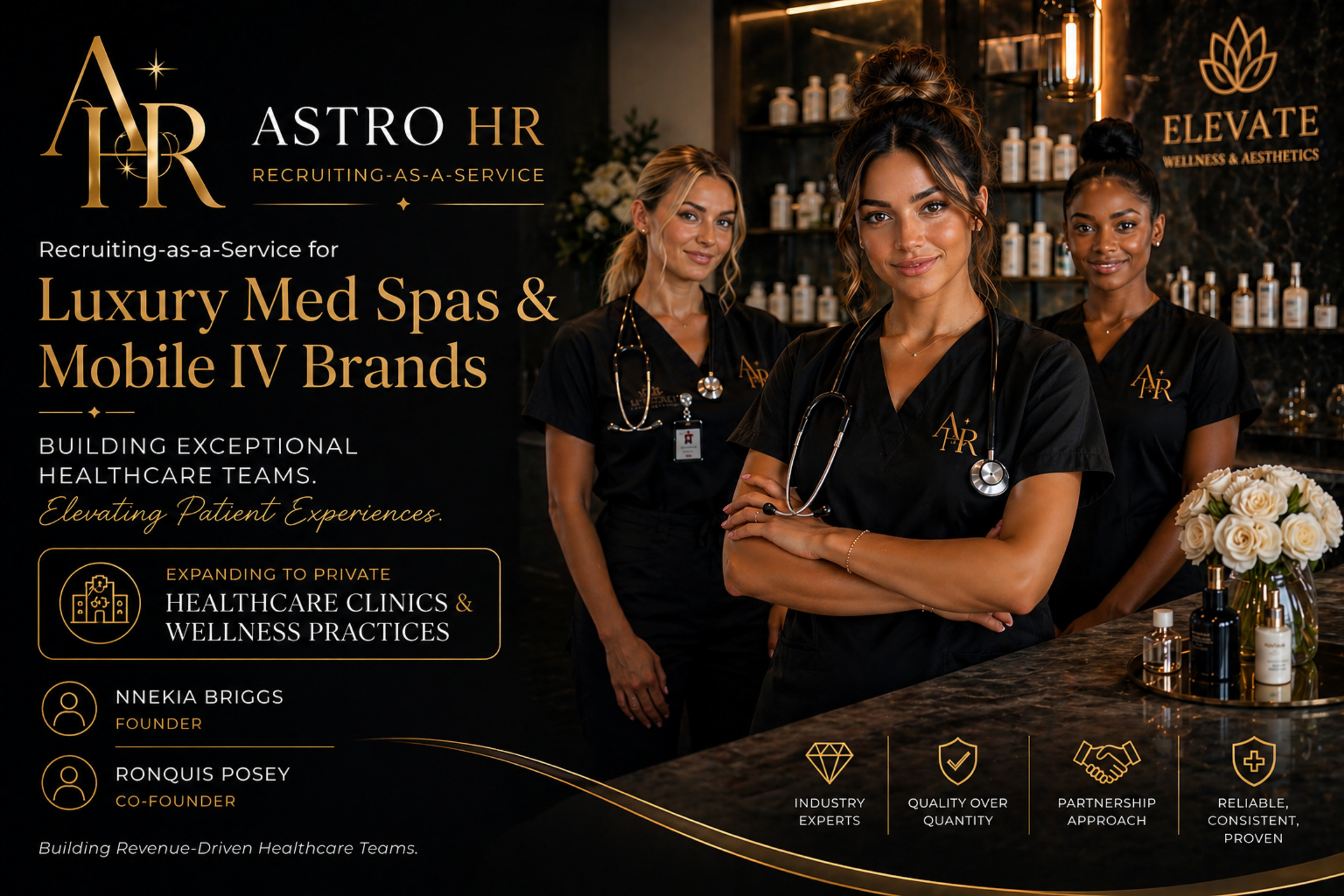 Astro HR Recruiting-as-a-Service for luxury med spas and mobile IV brands